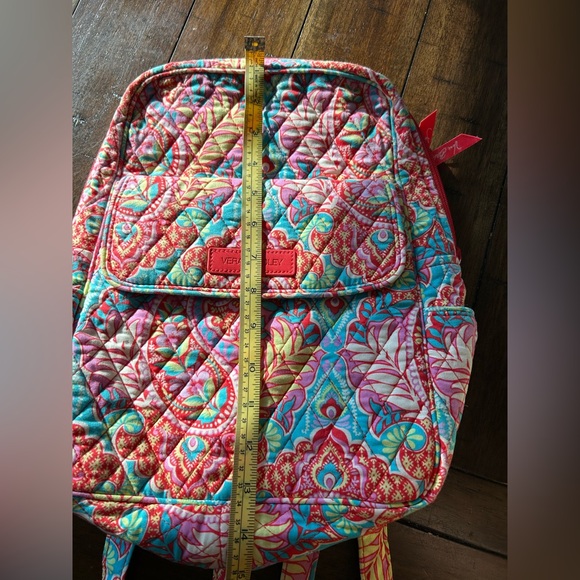 Vera Bradley Floral Pink and Blue Backpack - Picture 12 of 13